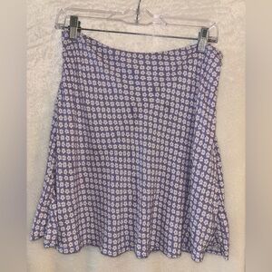 H&M purple & white floral mini skirt, size L